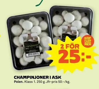 Stora Coop Champinjoner i ask erbjuda