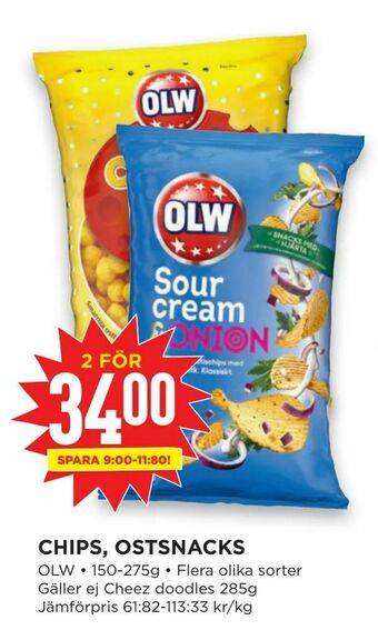 Willys Hemma Chips, ostsnacks erbjuda