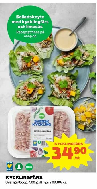 Coop Kycklingfärs erbjuda