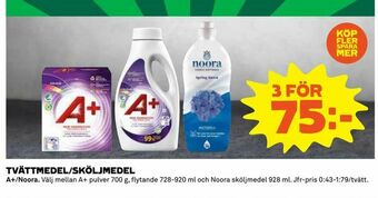 Coop Tvättmedel/sköljmedel erbjuda
