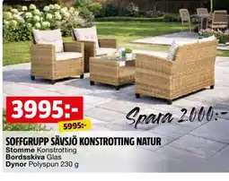 Bauhaus Soffgrupp Sävsjö konstrotting natur erbjuda