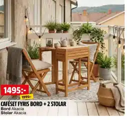 Bauhaus Caféset Fyris bord + 2 stolar erbjuda