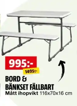 Bauhaus Bord & Bänkset fällbart erbjuda