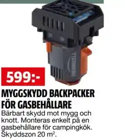 Bauhaus Myggskydd backpacker för gasbehållare erbjuda