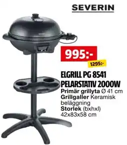 Bauhaus SEVERIN Elgrill PG 8541 pelarstativ 2000w erbjuda