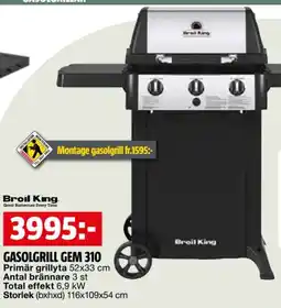 Bauhaus Gasolgrillar Gem 310 erbjuda
