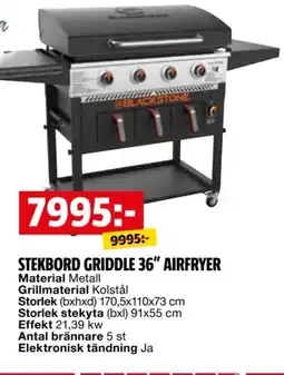Bauhaus Stekbord griddle 36" airfryer erbjuda