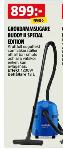 Bauhaus Grovdammsugare Buddy II special edition erbjuda