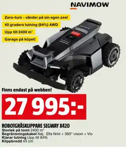Bauhaus Robotgräsklippare Segway X420 erbjuda