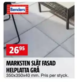 Bauhaus Marksten slät fasad helplatta grå erbjuda