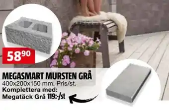 Bauhaus Megasmart mursten grå erbjuda