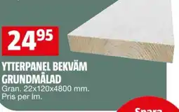 Bauhaus Ytterpanel bekväm grundmålad erbjuda
