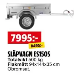 Bauhaus Släpvagn ES150S erbjuda