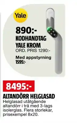 Bauhaus Altandörr helglasad erbjuda