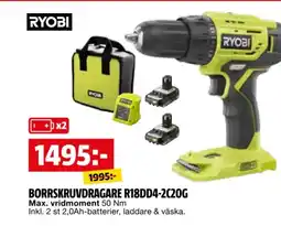 Bauhaus Borrskruvdragare R18DD4-2C20 erbjuda