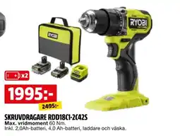Bauhaus Skruvdragare RDD18C1-2C42S erbjuda