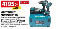 Bauhaus Verktygspaket DLX2127MJ LXT 18V erbjuda
