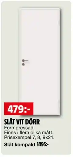 Bauhaus Slät vit dörr erbjuda