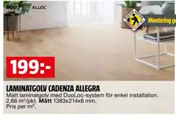 Bauhaus Laminatgolv Cadenza allegra erbjuda
