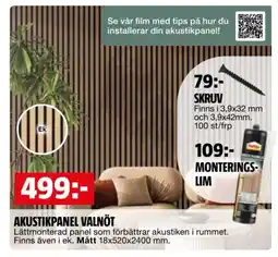 Bauhaus Akustikpanel valnöt erbjuda