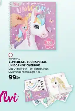Lekia YLVI CREATE YOUR SPECIAL UNICORN STICKERBOK erbjuda