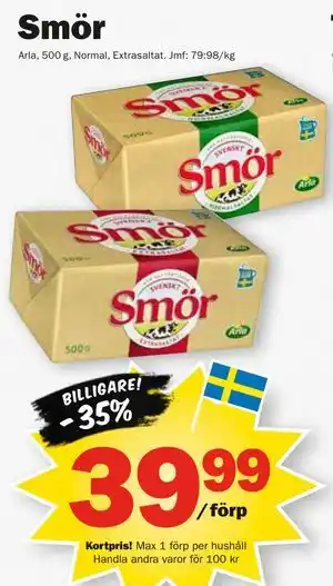 Pekås Smör, Medlemspris erbjuda