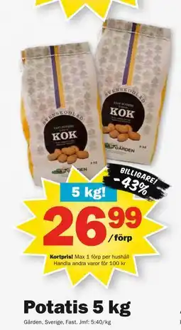Pekås Potatis 5 kg, Medlemspris erbjuda