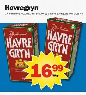 Pekås Havregryn erbjuda