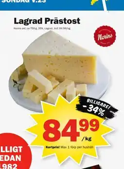 Pekås Lagrad Prästost, Medlemspris erbjuda