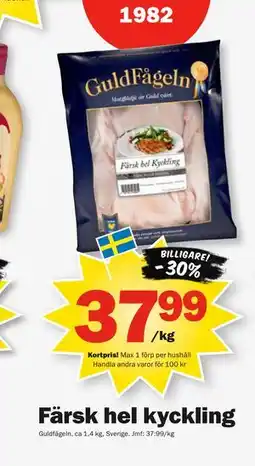 Pekås Färsk hel kyckling, Medlemspris erbjuda