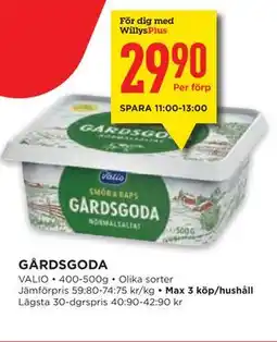 Willys GÅRDSGODA, Medlemspris erbjuda