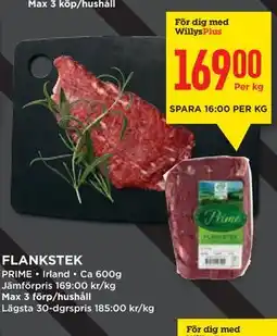 Willys FLANKSTEK, Medlemspris erbjuda