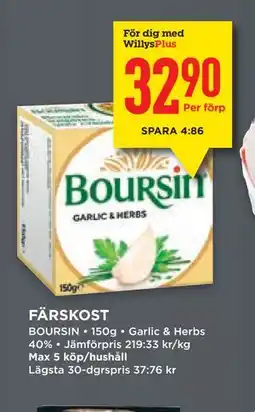Willys FÄRSKOST, Medlemspris erbjuda
