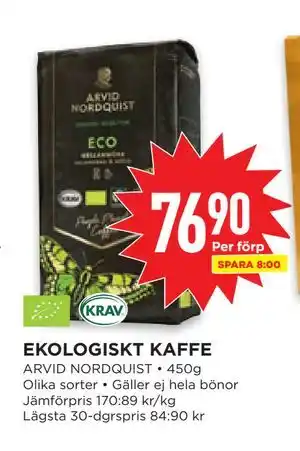 Willys EKOLOGISKT KAFFE erbjuda