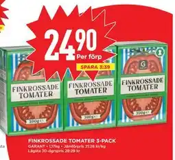 Willys FINKROSSADE TOMATER 3-PACK erbjuda