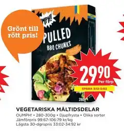 Willys VEGETARISKA MÅLTIDSDELAR erbjuda
