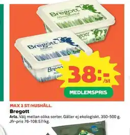 Coop Daglivs Bregott, Medlemspris erbjuda