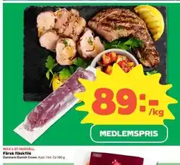Coop Daglivs Färsk fläskfilé, Medlemspris erbjuda