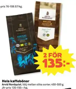 Coop Daglivs Hela kaffebönor erbjuda