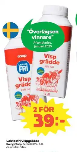 Coop Daglivs Laktosfri vispgrädde erbjuda
