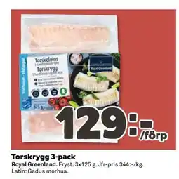Coop Daglivs Torskrygg 3-pack erbjuda