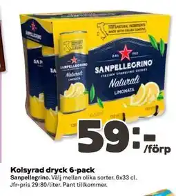 Coop Daglivs Kolsyrad dryck 6-pack erbjuda