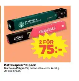 Coop Daglivs Kaffekapslar 10-pack erbjuda