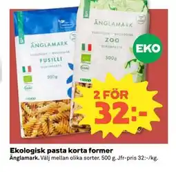 Coop Daglivs Ekologisk pasta korta former erbjuda