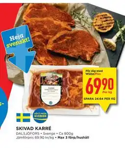 Willys Hemma SKIVAD KARRÉ, Medlemspris erbjuda