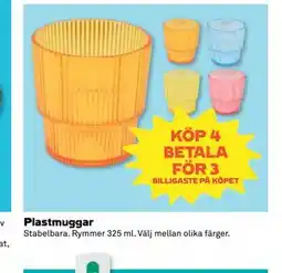 Coop Daglivs Plastmuggar erbjuda