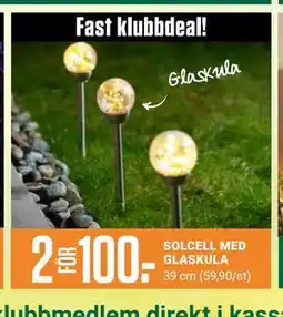 ÖoB SOLCELL MED GLASKULA, Medlemspris erbjuda