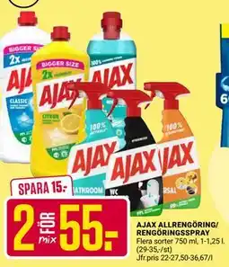 ÖoB AJAX ALLRENGÖRING/ RENGÖRINGSSPRAY erbjuda