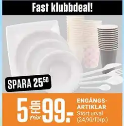 ÖoB ENGÅNGSARTIKLAR, Medlemspris erbjuda