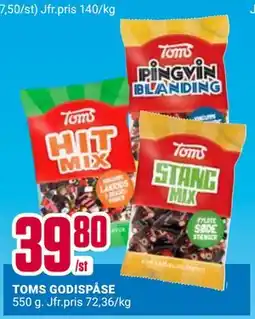 ÖoB TOMS GODISPÅSE erbjuda